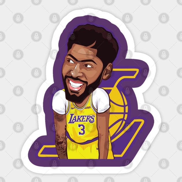 Anthony Davis Los Angeles Lakers Sticker by portraiteam